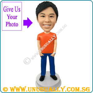 Full Custom 3D Male In Casual T-Shirt Figurine